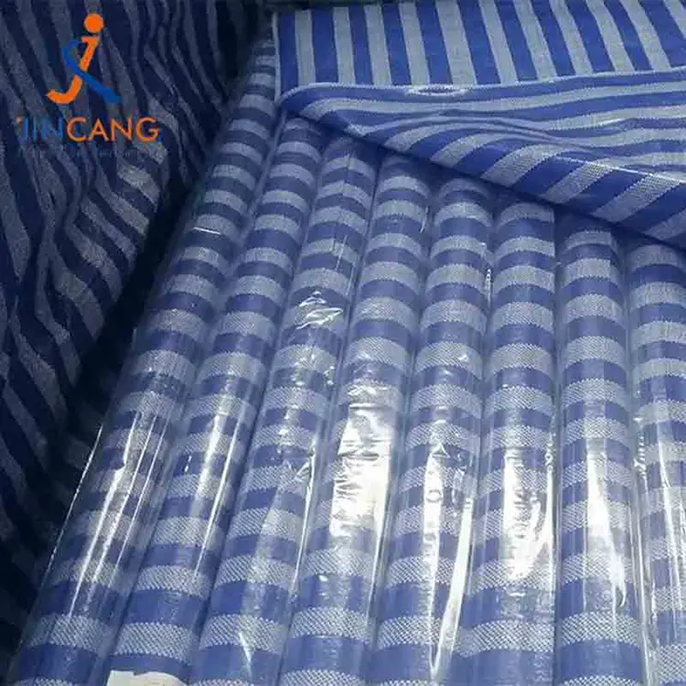 Material reciclat 100% PP Tarpaulină cu triunghi negru armat
