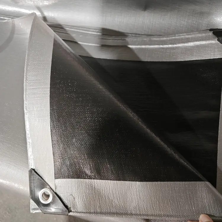 Black Silver 240 Virgin PE Tarpaulin