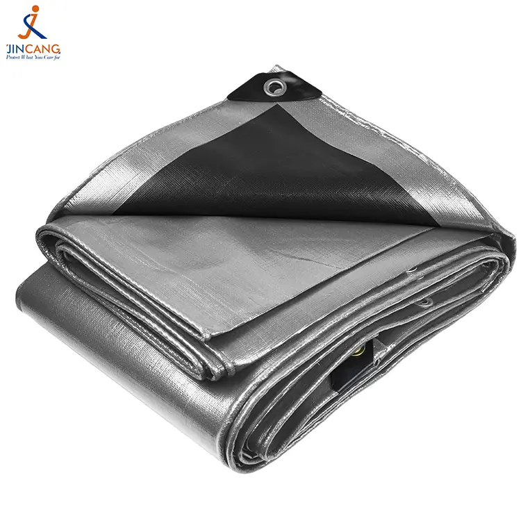 Black Silver 240 Virgin PE Tarpaulin Black Silver 240 Virgin PE Tarpaulin